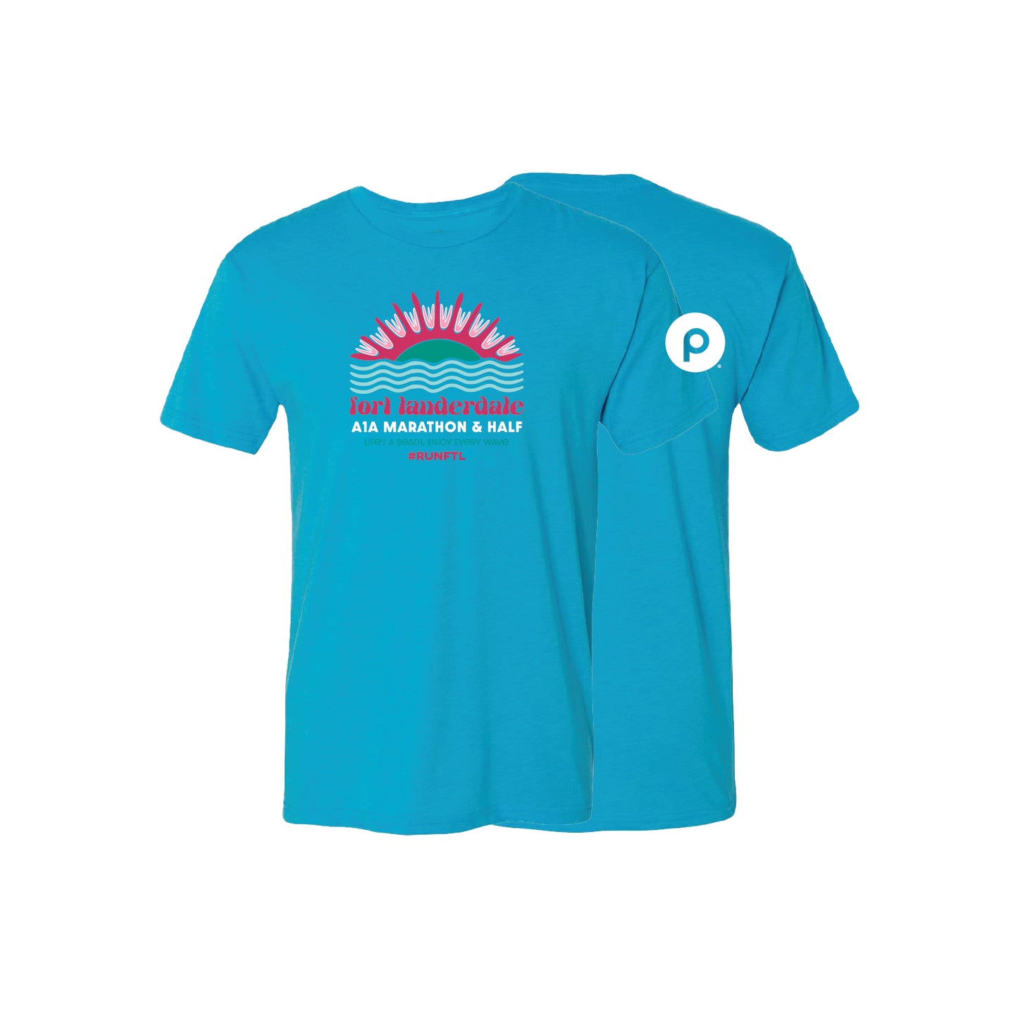 A1A Tri-Blend Short Sleeve Tee Shirt - Unisex - Turquoise