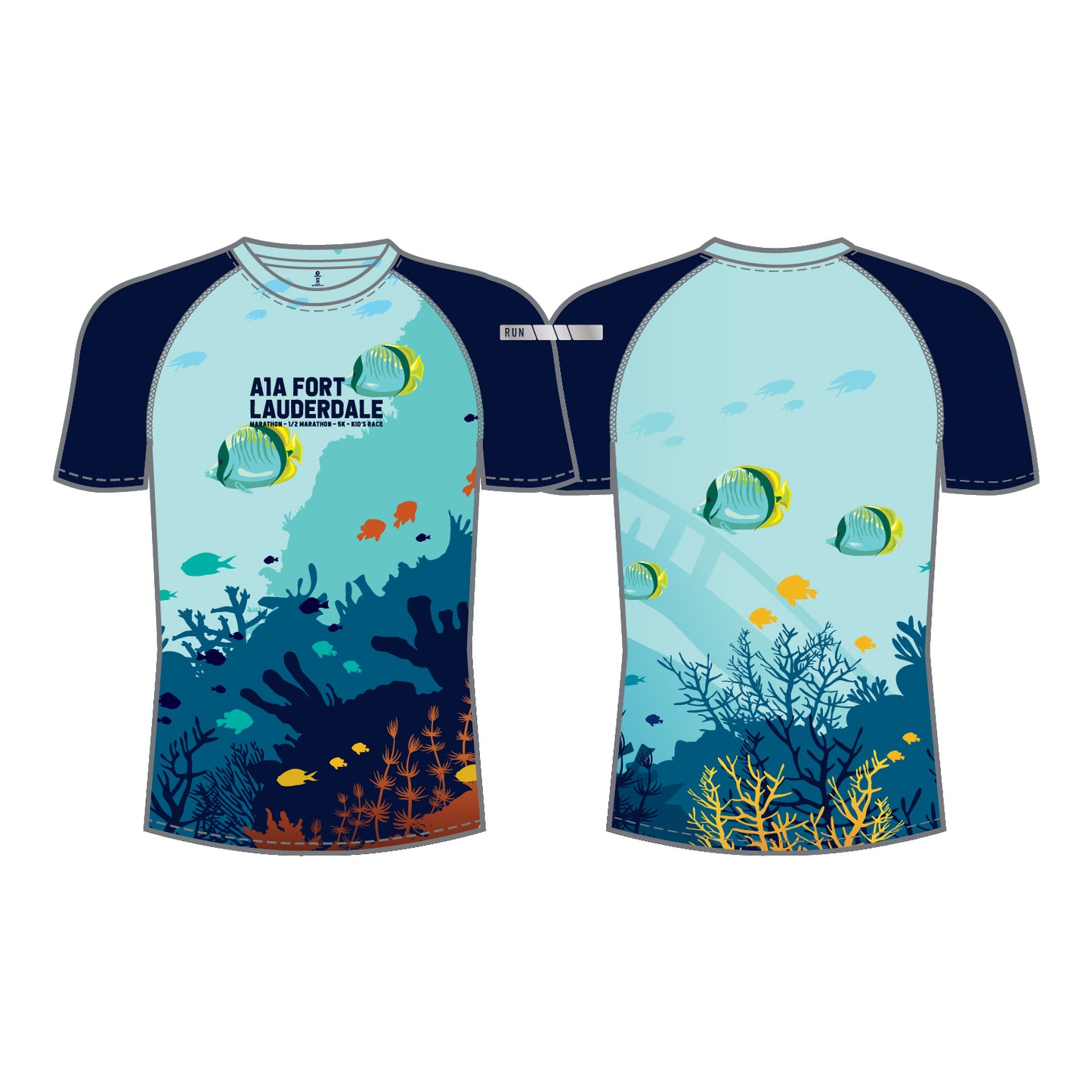 A1A Sublimated Performance Tee - Mens - Ocean Life