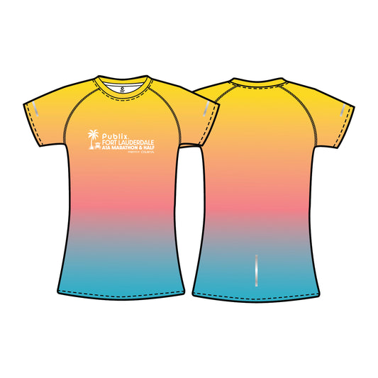 *PRE-ORDER* A1A Sublimated Performance Tee - Womens - Neon Palms