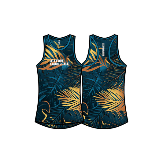 A1A Sublimated Performance Tank - Womens - Golden Palms