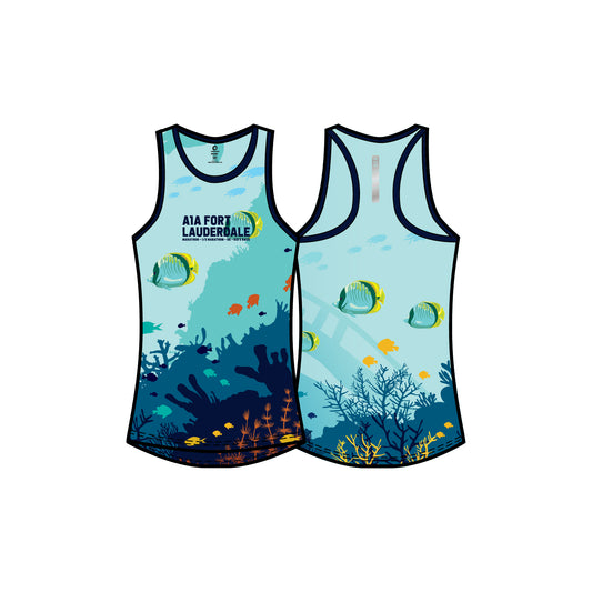 A1A Sublimated Performance Tank - Womens - Ocean Life